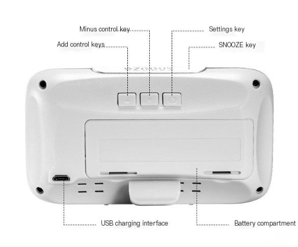LED Mirror Alarm Clock