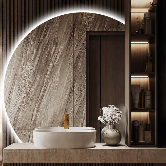 Half Moon LED Mirror for Bathroom