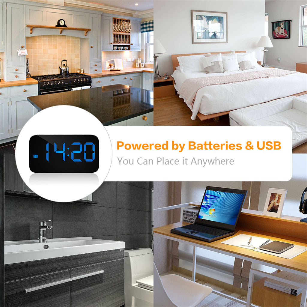 LED Mirror Alarm Clock